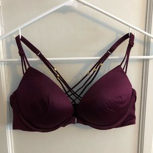 VS purple cross back bra